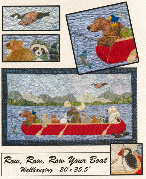 Row, Row, Row Your Boat Wall Hanging Pattern HBH-127 - Paper Pattern