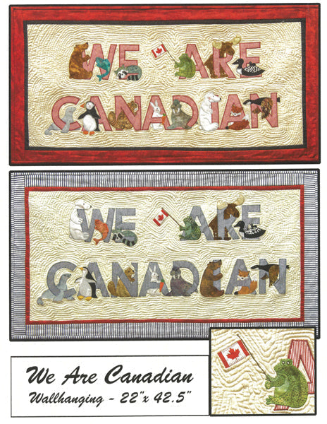 We Are Canadian Wall Hanging HBH-128e - Downloadable Pattern