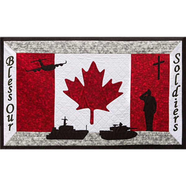 Bless Our Soldiers Wall Hanging HCH-031e - Downloadable Pattern