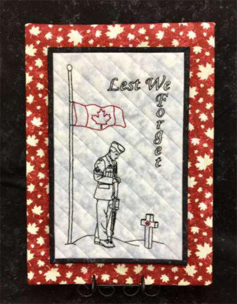 Lest We Forget Wall Hanging Embroidery HCH-069e - Downloadable Pattern