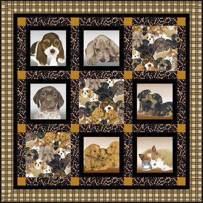 Pedigree Puppies Quilt HHQ-7354e - Downloadable Pattern