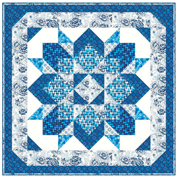 Crystal Blue Quilt Pattern HHQ-7360 - Paper Pattern
