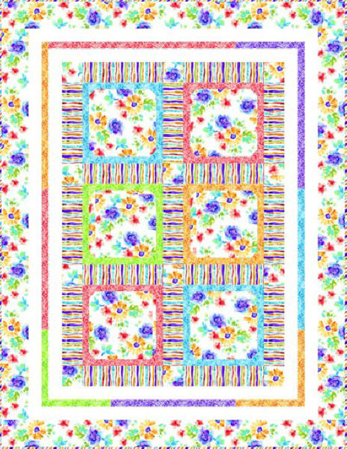 Paintbox Flowers Pattern HHQ-7379 - Paper Pattern