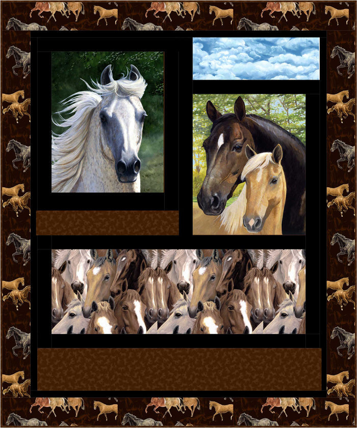 Horse Sense Quilt HHQ-7380e - Downloadable Pattern