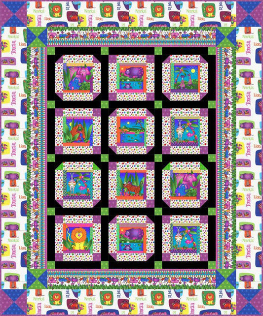 Jungle Bright Quilt HHQ-7386e - Downloadable Pattern