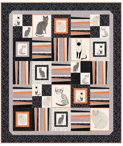 House Cats Quilt HHQ-7406e - Downloadable Pattern