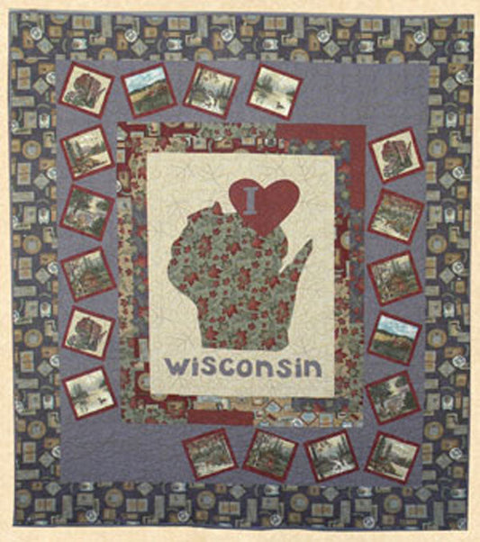 I Love Wisconsin! Quilt HHQ-7436e  - Downloadable Pattern