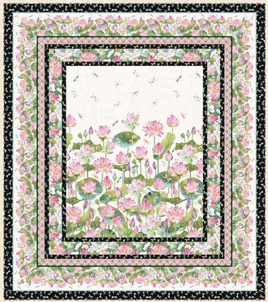 Lily Pond Lap Quilt Pattern HHQ-7479 - Paper Pattern