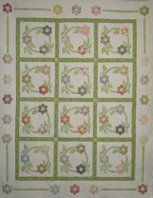 Posy Wreath Quilt Pattern HQ-230 - Paper Pattern
