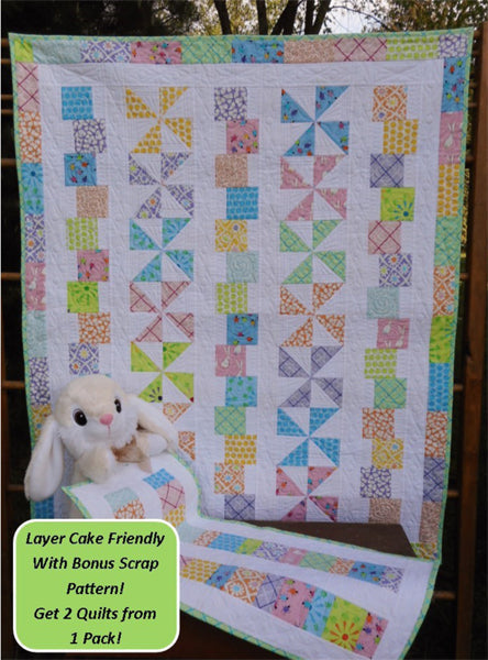 Tumbles & Twirls Baby Quilt Pattern LLD-109 - Paper Pattern