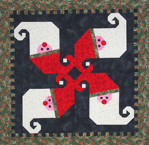 Santa In A Spin Quilt LOB-122e - Downloadable Pattern