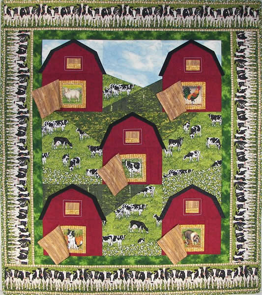 Hillside Barns & Pastures Quilt ME-108e - Downloadable Pattern