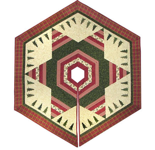 Evergreen Star Tree Skirt Quilt Pattern ME-207 - Paper Pattern