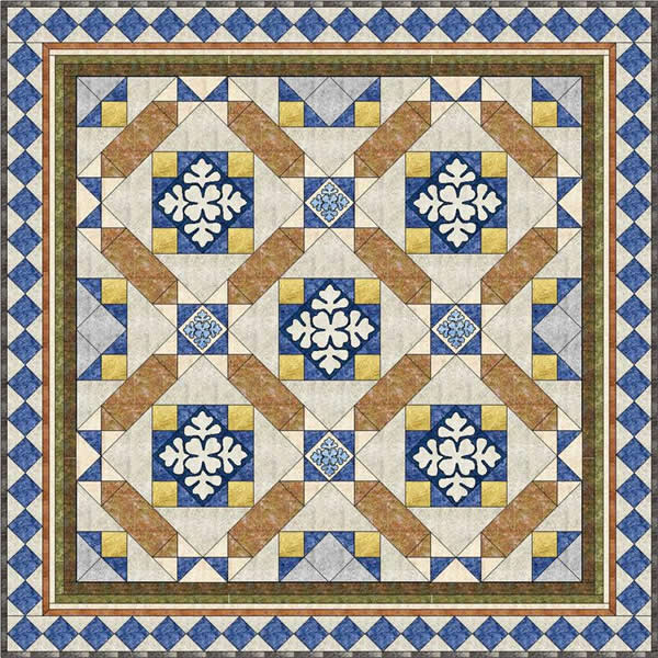 Market Place Mosaic Quilt Pattern MGD-105 - Paper Pattern