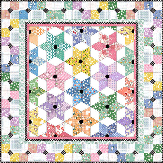 Diamond Stars Quilt MGD-223e - Downloadable Pattern