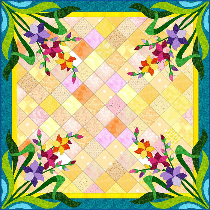 August Gladiola Quilt Pattern MGD-807 - Paper Pattern