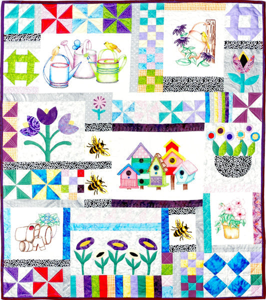 Spring Garden Wall Hanging Quilt Pattern MMD2-J170 - Paper Pattern