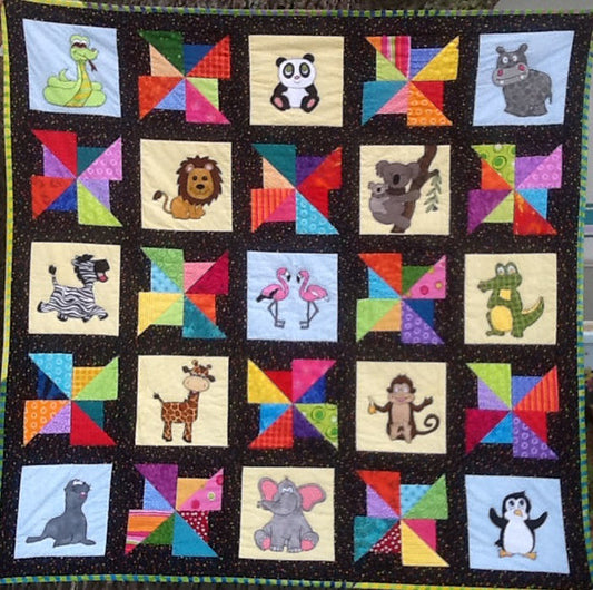 A Day at the Zoo Quilt MSP-102e - Downloadable Pattern