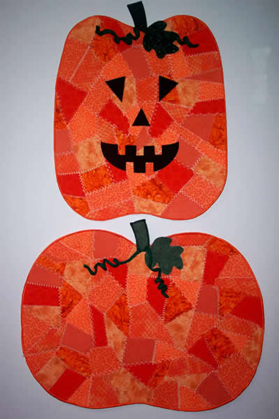 Easy Crazy Quilt Pumpkin NDD-103e - Downloadable Pattern