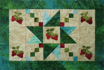 June Strawberries Placemats NDD-127e - Downloadable Pattern