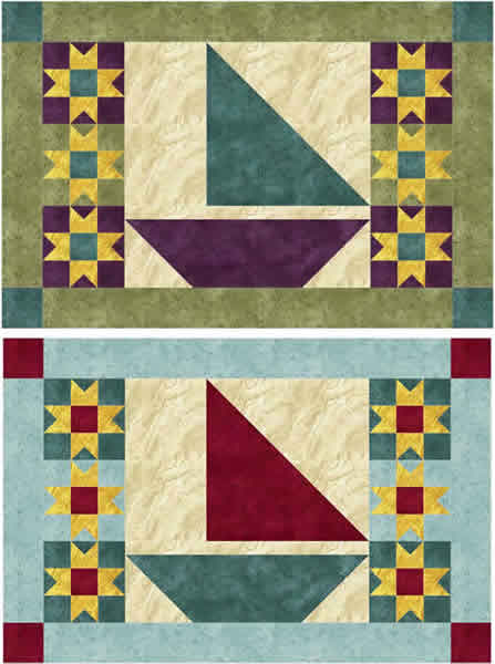 August Sailing Placemats Pattern NDD-129 - Paper Pattern