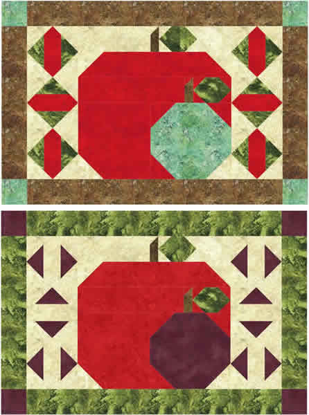September Apples Placemats NDD-130e - Downloadable Pattern