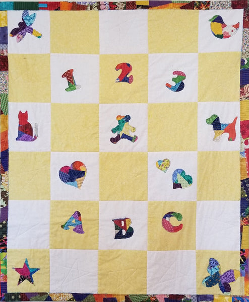 Scrappy Baby Quilt NDD-134e - Downloadable Pattern