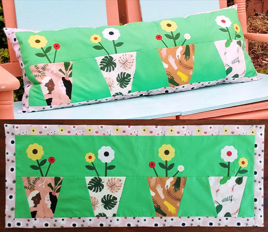 Green Thumb Pillow or Table Runner Pattern NDD-190 - Paper Pattern