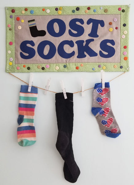 Lost Socks Wall Hanging NDD-201e - Downloadable Pattern