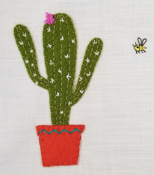Desert Cactus Punch Needle/Hand Embroidery or Applique Design NDD-701e - Downloadable Pattern