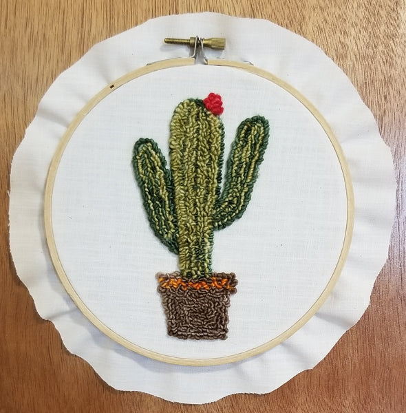 Desert Cactus Punch Needle/Hand Embroidery or Applique Design NDD-701 - Paper Pattern