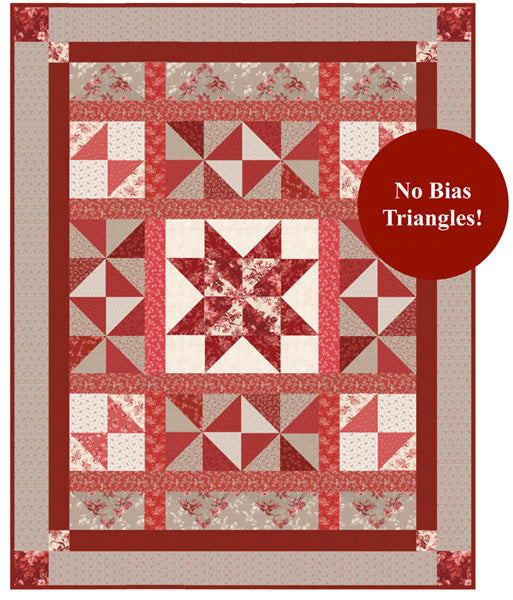 Red Elegance Quilt Pattern NZP-Q010 - Paper Pattern