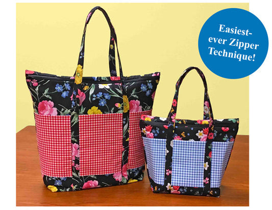 Cooler Grocery Tote & Insulated Lunch Tote NZP-Q012e - Downloadable Pattern