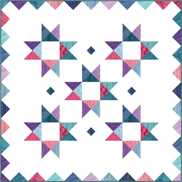 Charming Stars Quilt PC-173e - Downloadable Pattern