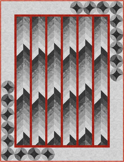 Fluctuations Quilt Pattern PC-176 - Paper Pattern