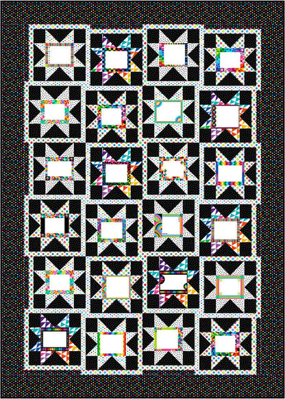 Saw-Tooth Stars & Signatures Quilt Pattern PC-186 - Paper Pattern