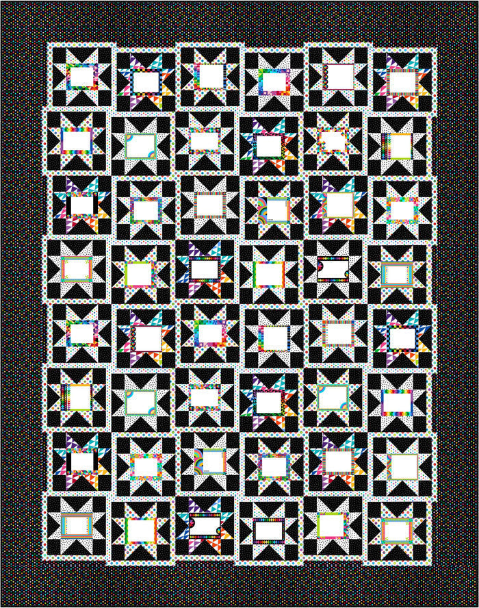 Saw-Tooth Stars & Signatures Quilt PC-186e - Downloadable Pattern