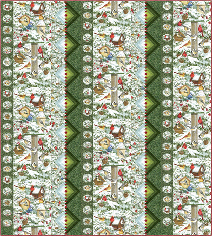 Feathered Log Cabins Quilt PC-193e - Downloadable Pattern