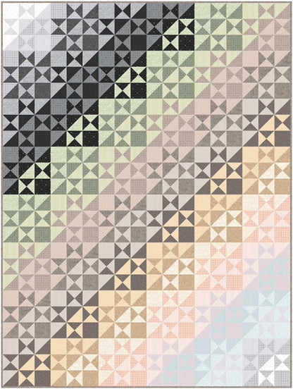 Splendid Split Stars Quilt Pattern PC-253 - Paper Pattern