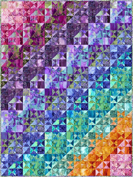 Splendid Split Stars Quilt Pattern PC-253 - Paper Pattern