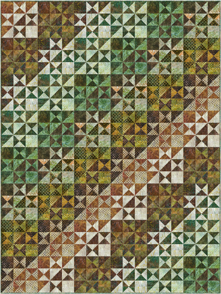 Splashy Split Stars Quilt Pattern PC-253B - Paper Pattern