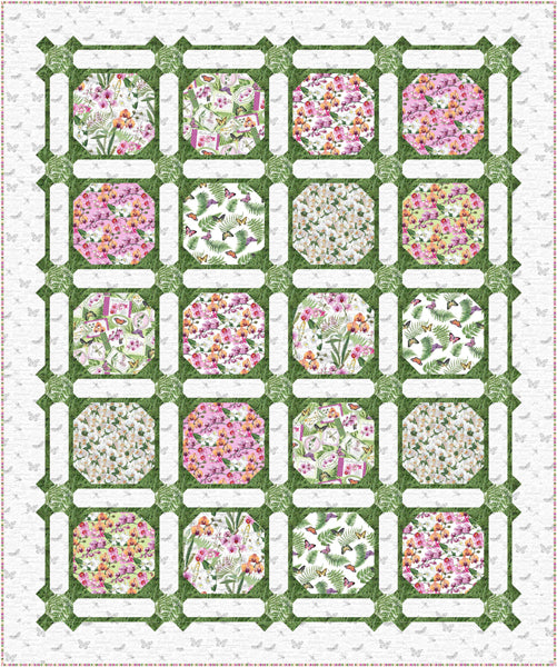Garden Trellis Quilt Pattern PC-254 - Paper Pattern