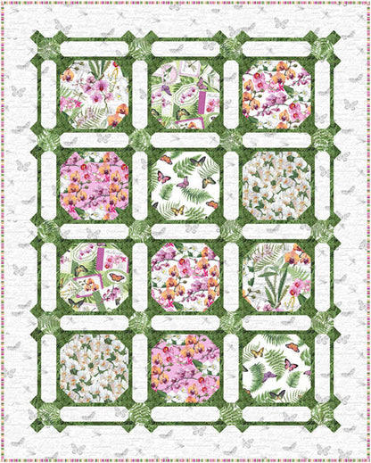 Garden Trellis Quilt Pattern PC-254 - Paper Pattern