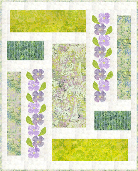 Rose Garden Maze Quilt Pattern PC-255B - Paper Pattern