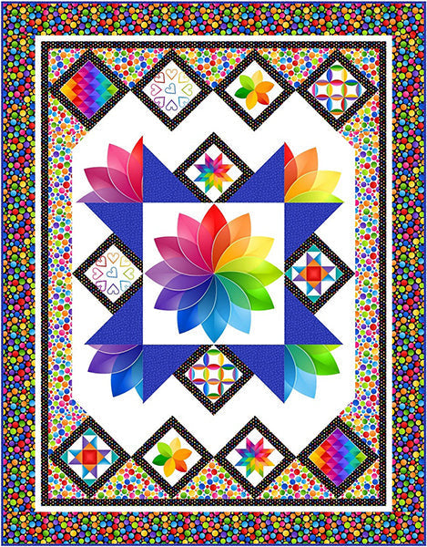 Blooming Color Quilt Pattern PC-285 - Paper Pattern