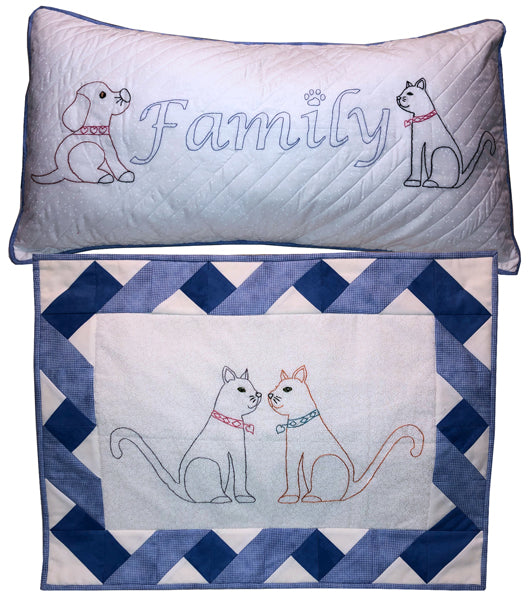 Fur Baby Family Embroidery Pattern PG-104 - Paper Pattern