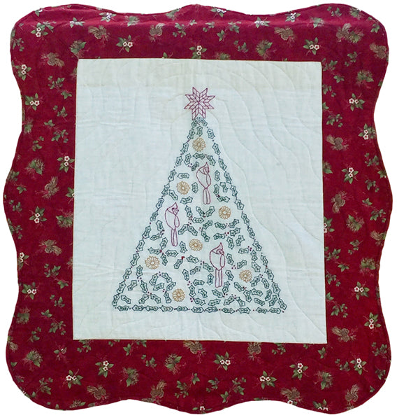 Country Christmas Embroidered Wall Hanging Pattern PG-111 - Paper Pattern