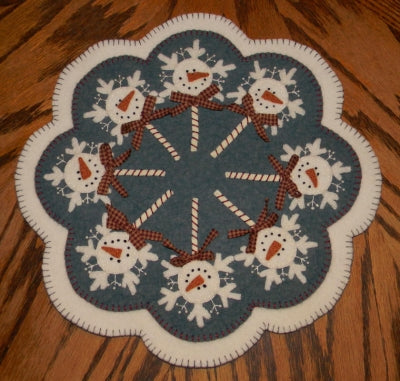 Frosty Pops! Penny Rug Candle Mat PLP-141e - Downloadable Pattern