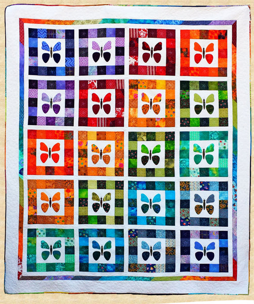 Rainbow Butterflies Quilt Pattern PPP-032 - Paper Pattern