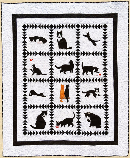 Tuxedo Cats Quilt PPP-045e - Downloadable Pattern